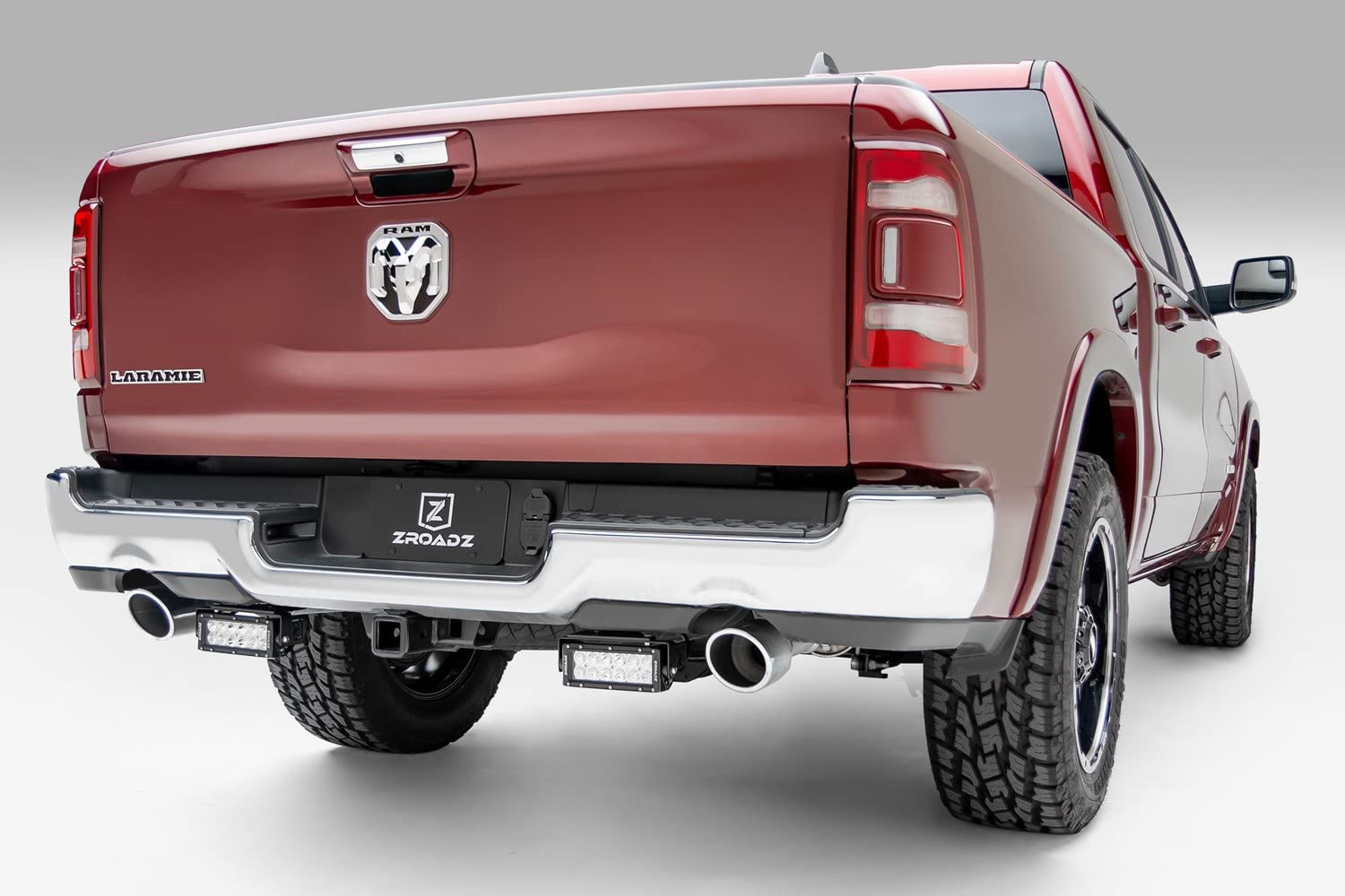 Under Rear Bumper ZROADZ LED Mounting Bracket - Compatible w/ 2019-2022 Ram 1500 - to Mount (2) 6 Inch or Similar Style LED Lights (Not Included) - PN Z384721 , Black
