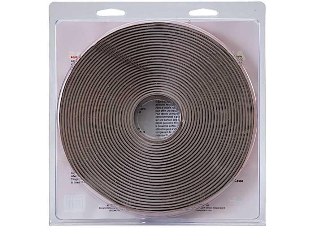 1/8" Alpha Systems Q130 x 1-1/2" x 30' Butyl Tape (12/Case)