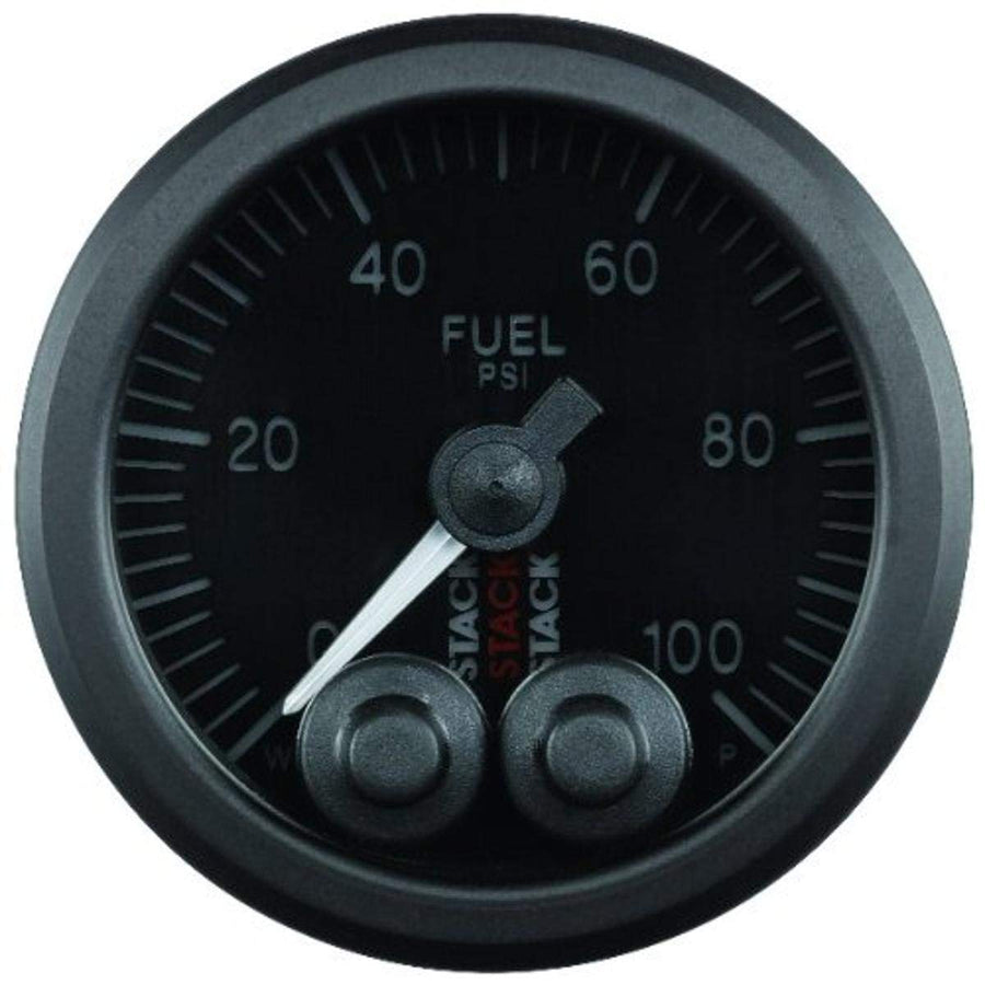 Pro-Control STACK ST3506 Black 52mm 1/8" NPTF Male 0-100 PSI Fuel Pressure Gauge