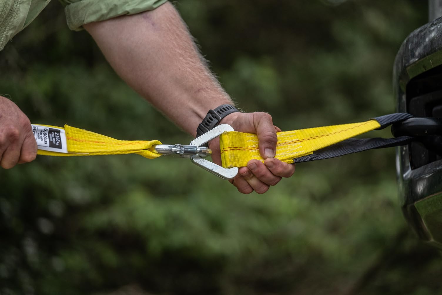 2” x 24” Premium Axle Tie Down Strap with D Rings – Keeper