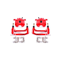 Power Stop S2584 Front Pair of High-Temp Red Powder Coated Calipers