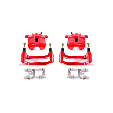 Power Stop S2584 Front Pair of High-Temp Red Powder Coated Calipers