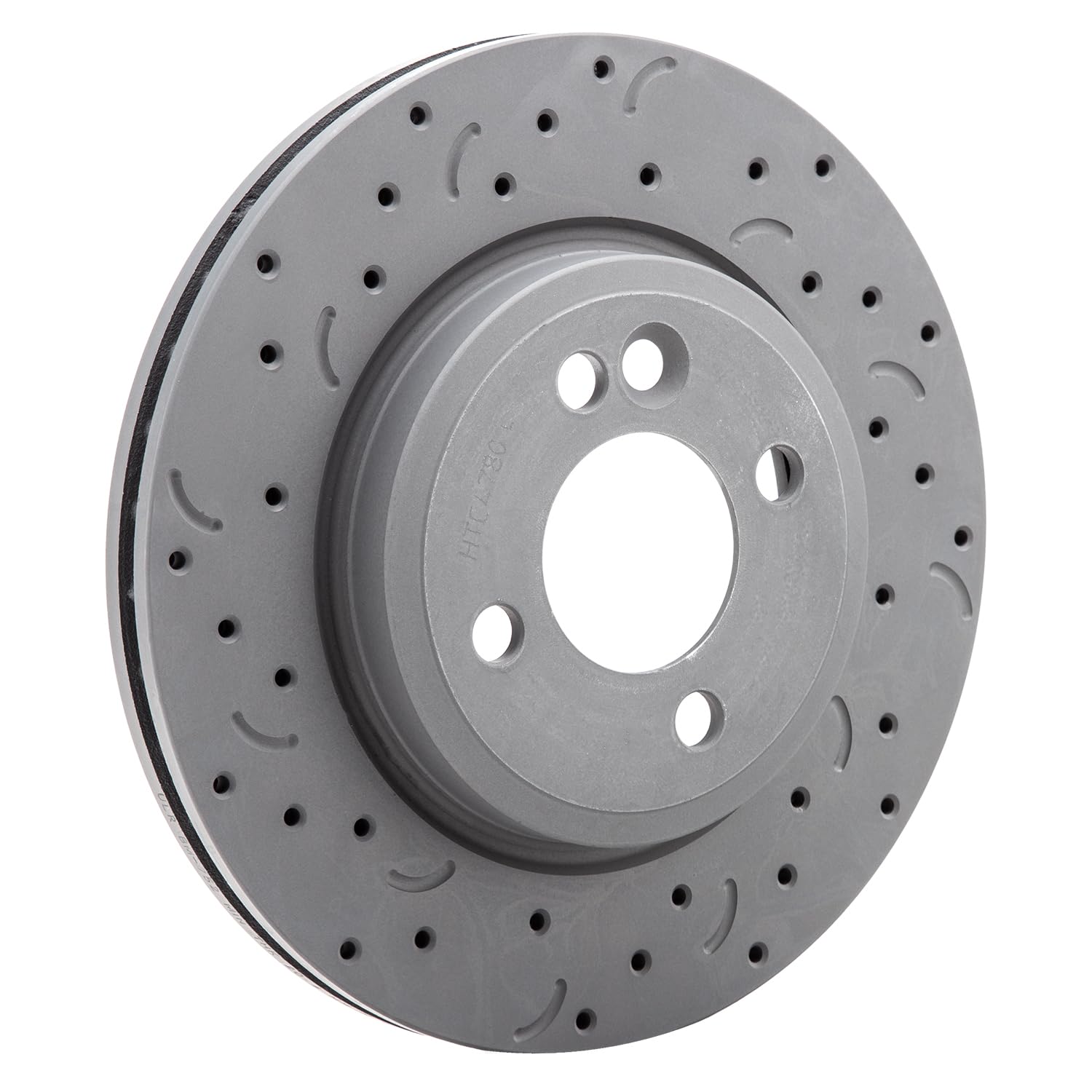 Talon Cross-Drilled and Slotted Vented Rotor, Hawk Performance Brakes, 10.87 in. Diameter, 1.73 in. Height