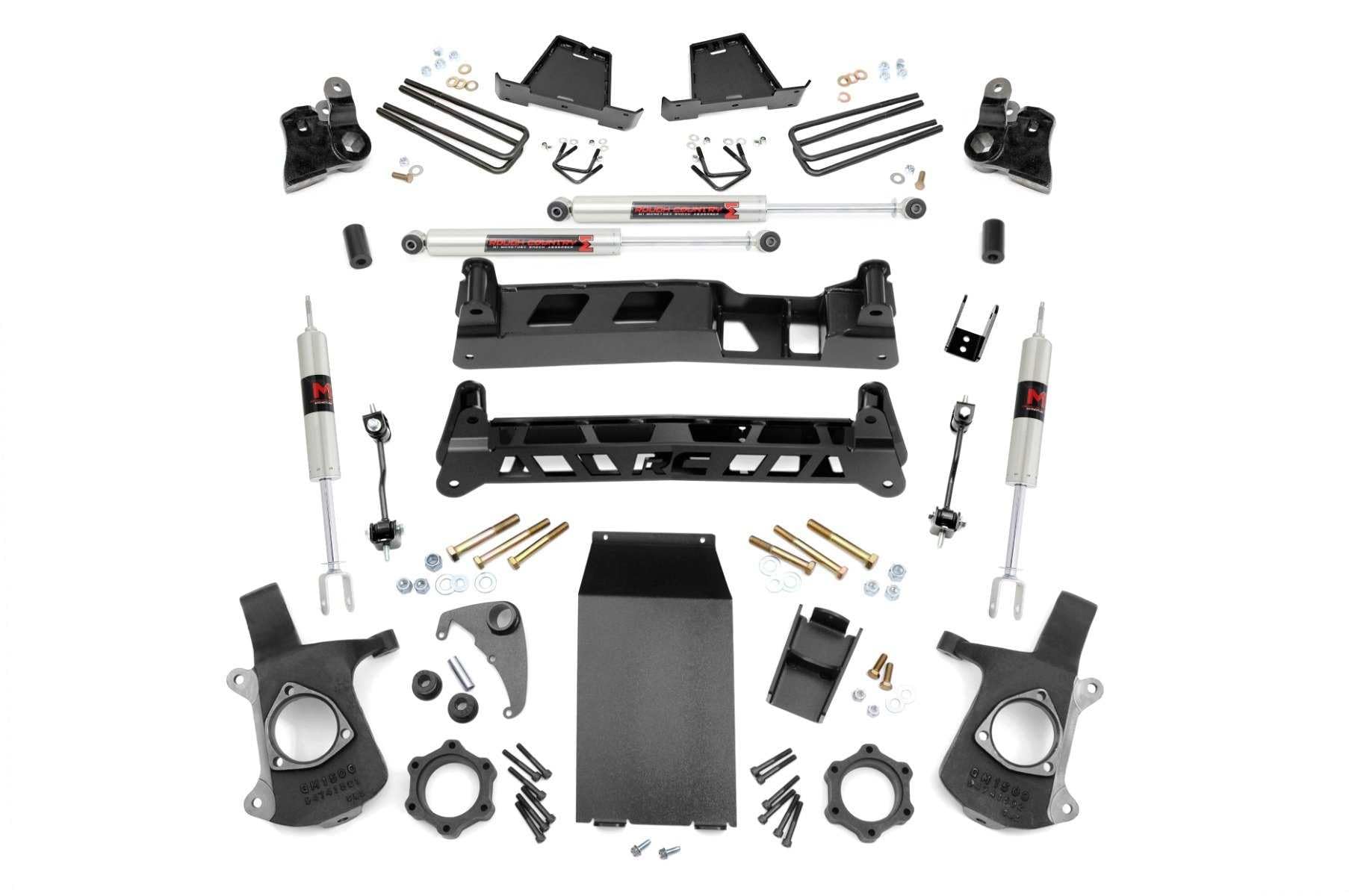 4" Rough Country Suspension Lift Kit with M1 Shocks for Chevy Silverado & GMC Sierra 1500 4WD (1999-2006)