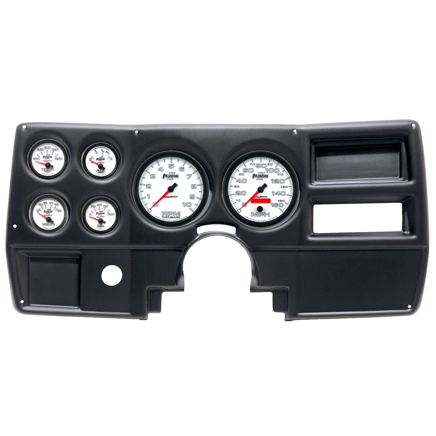 AutoMeter Dash Kit Direct Fit, (5" X2, 2 1/16" X4), Chevy/Gmc Truck No Vent 84-87, Phantom Ii (2922-10)