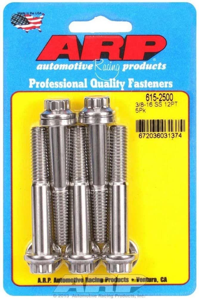 SS Bolt Kit ARP - 12pt 5pk 3/8 x 2.500