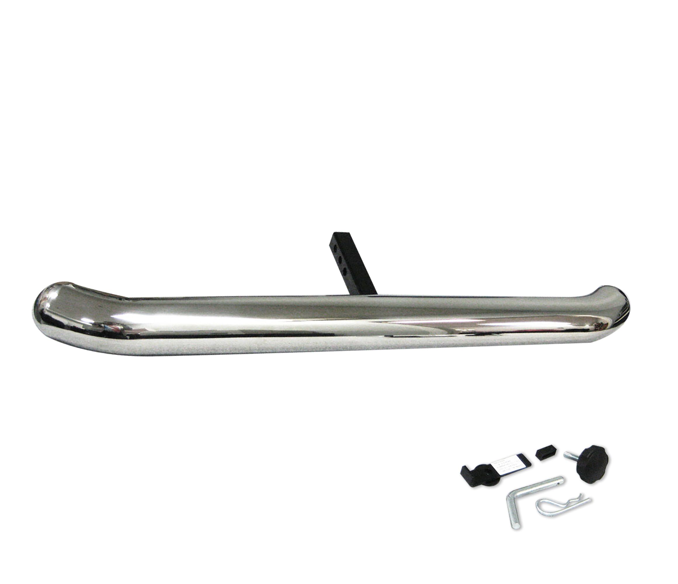 3" Black Horse Tube Diameter Stainless Steel Tow Hitch Step Rear Bumper Guard Protector Compatible with All Truck and SUVs Equipped with 1.25" Receivers Come W/Hitch pin&Anti-Rattling kit -RBP2000SS