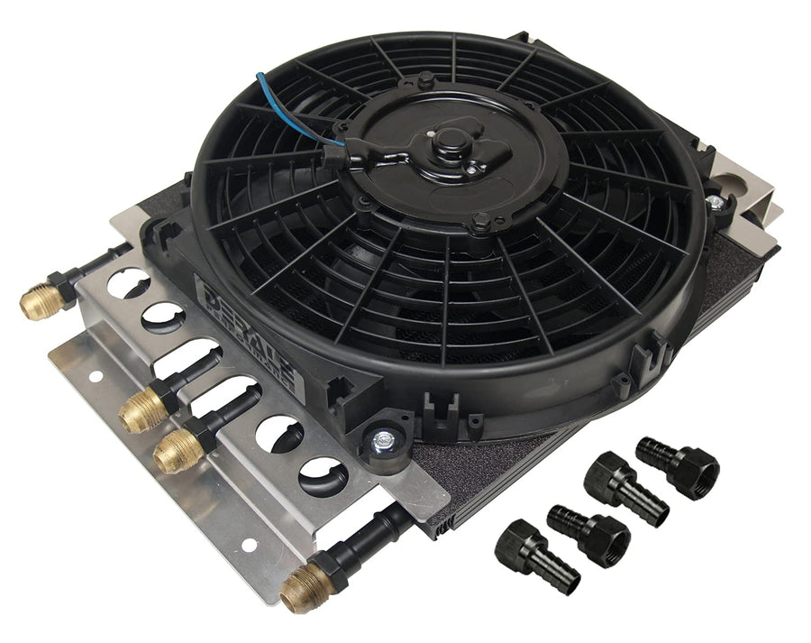 Electra-Cool Derale 15220 Remote Cooler Dual Circuit 2 in 1 Design , Black