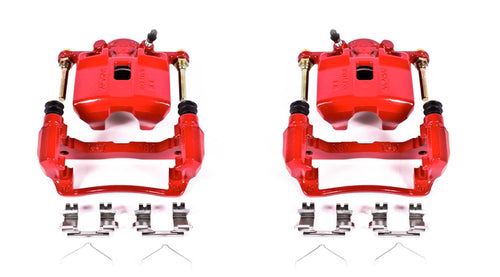 Power Stop Pair of High-Temp Red Powder Coated Calipers Front for Acura RSX 2002-2006, Honda Civic 2003-2011, Honda Fit 2007-2008 [Model Specific]