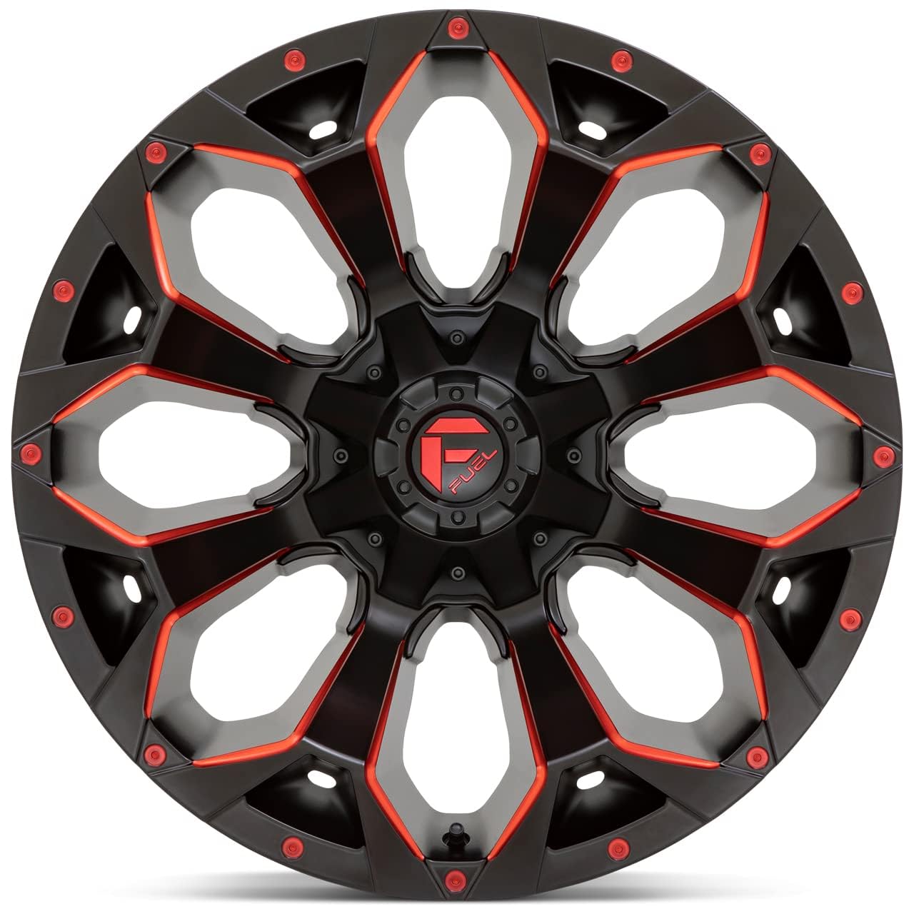 1PC Fuel D787 18X9 8X6.5 M-BLK RD-MILL 01MM - D78718908250