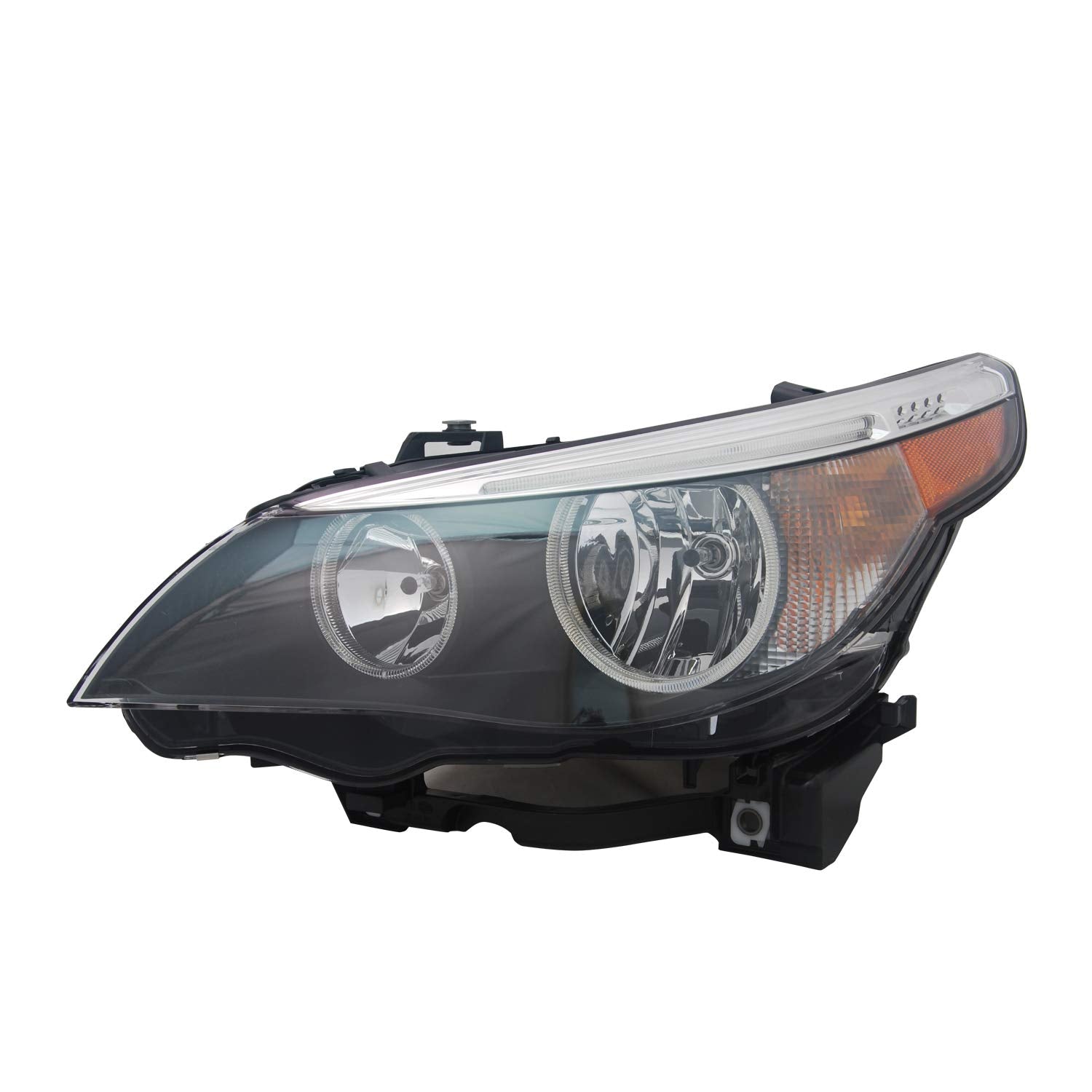 Left TYC Headlight Assembly Compatible with 2004-2007 BMW 5 Series