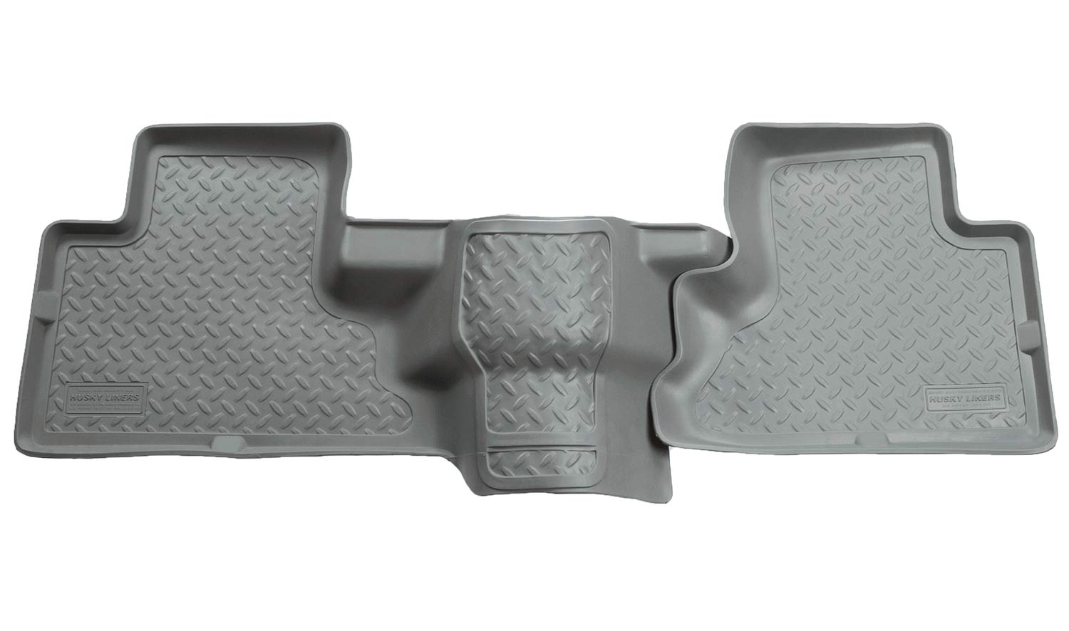 Classic Style Series Husky Liners | 2004-2007 Buick Rainier, 2002-2009 Chevrolet Trailblazer, 2002-2009 GMC Envoy | 2nd Seat Floor Liner, Grey | 62022
