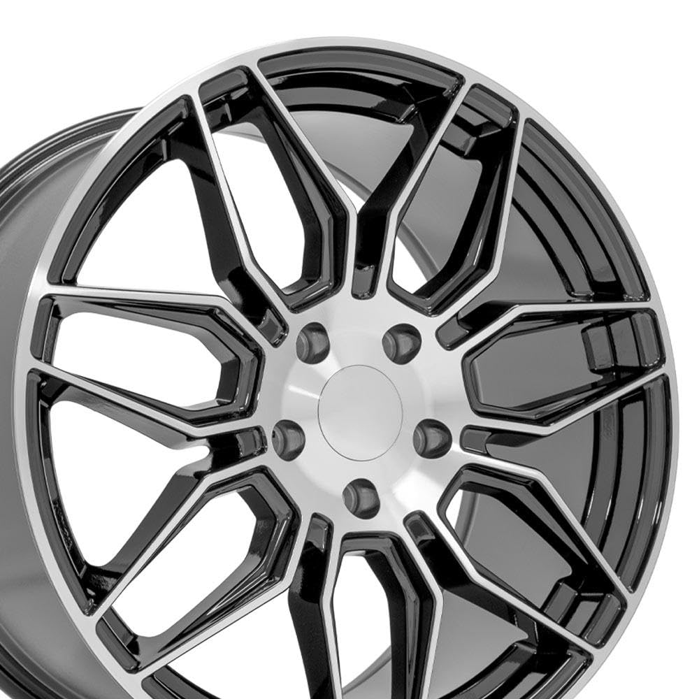 19 Inch OE Wheels CV03C Rim Fits Corvette C8 Z06 Style 5x120.65 19x10 Gloss Gunmetal Machined - Hollander 95580 (1)