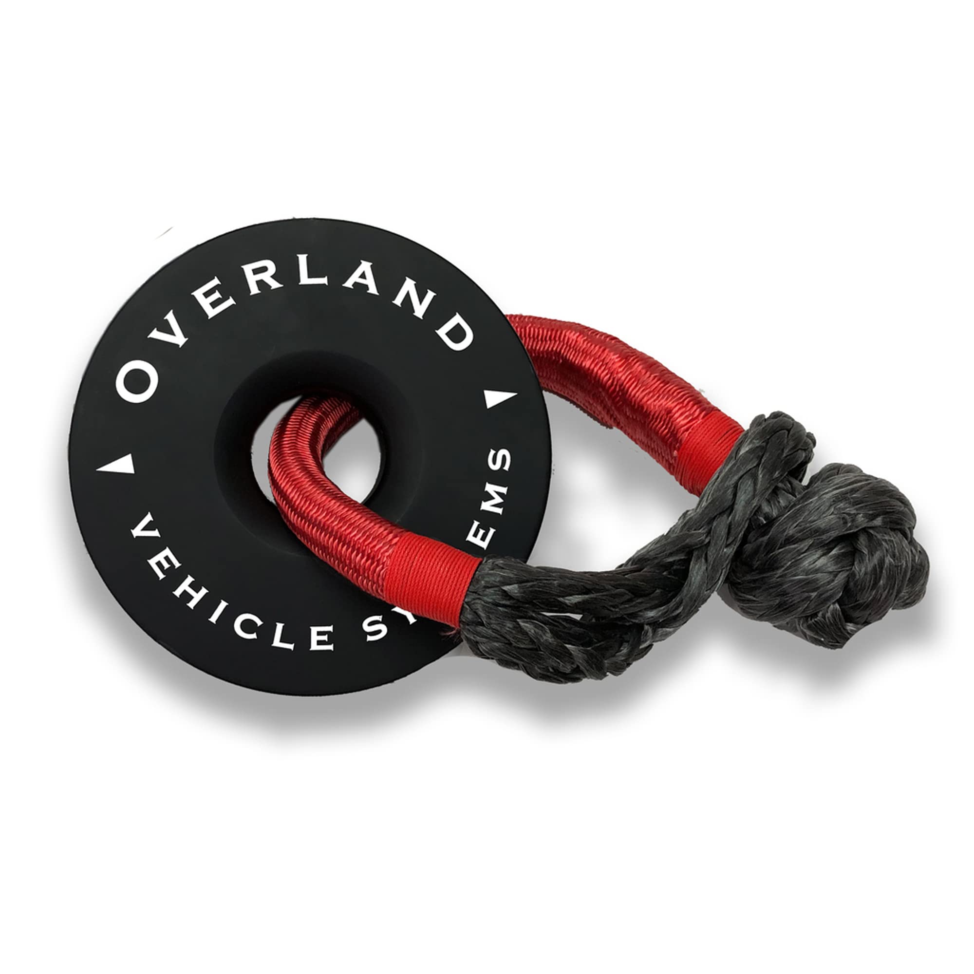 Recovery Ring Overland Vehicle Systems 6.25" 45,000 lb. Black with Storage Bag Universal - T6 6061 Aircraft Grade Aluminum - for Use for Truck, SUV, ATV and UTV