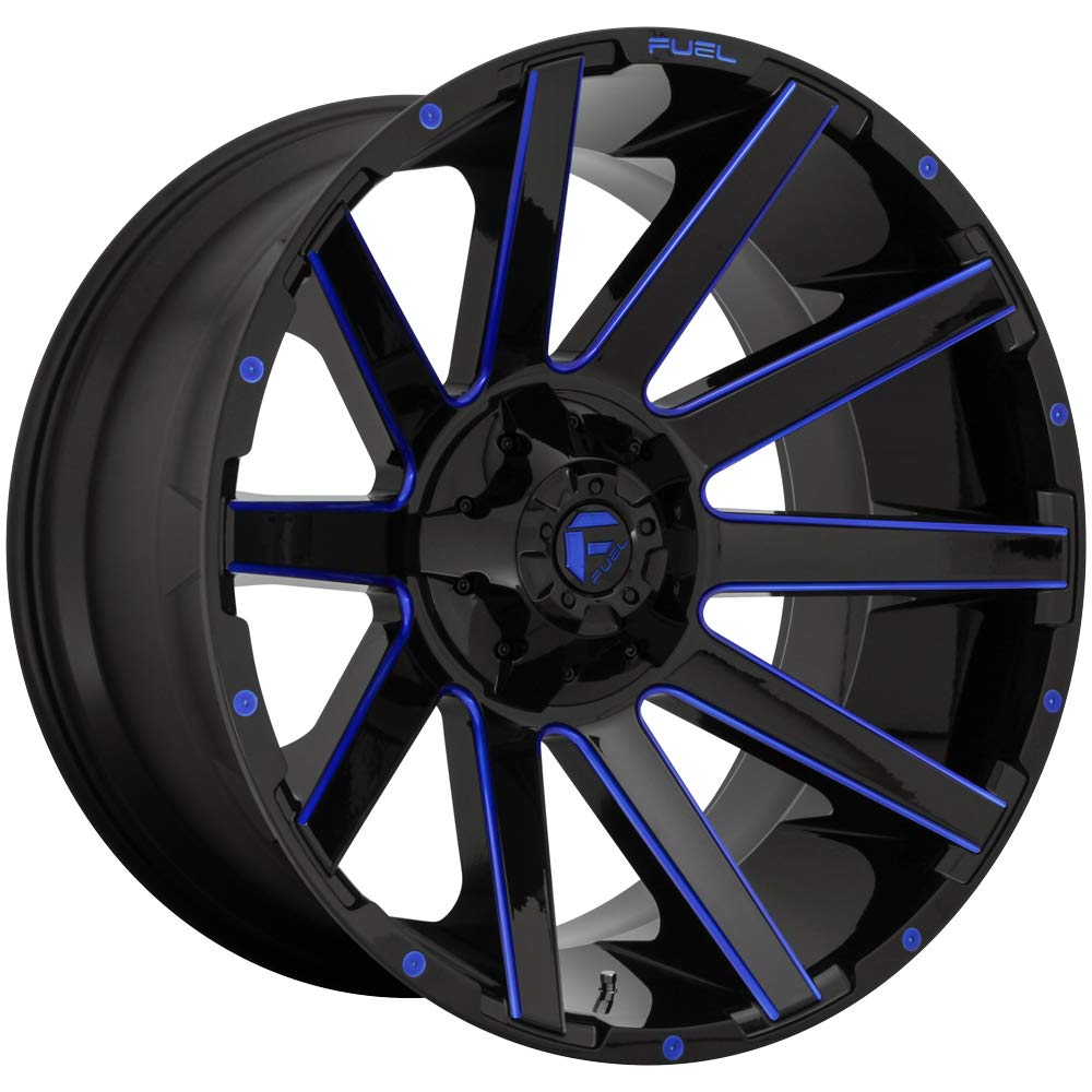 CONTRA FUEL 1PC 22x12 6x135.00/6x139.70 GLOSS BLACK BLUE TINTED CLEAR (-43 mm) Wheel