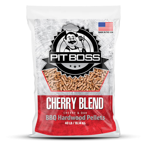 All Natural Hardwood BBQ Wood Pellets (40 pound Cherry Blend) for Pellet Grills and Smokers Pit Boss