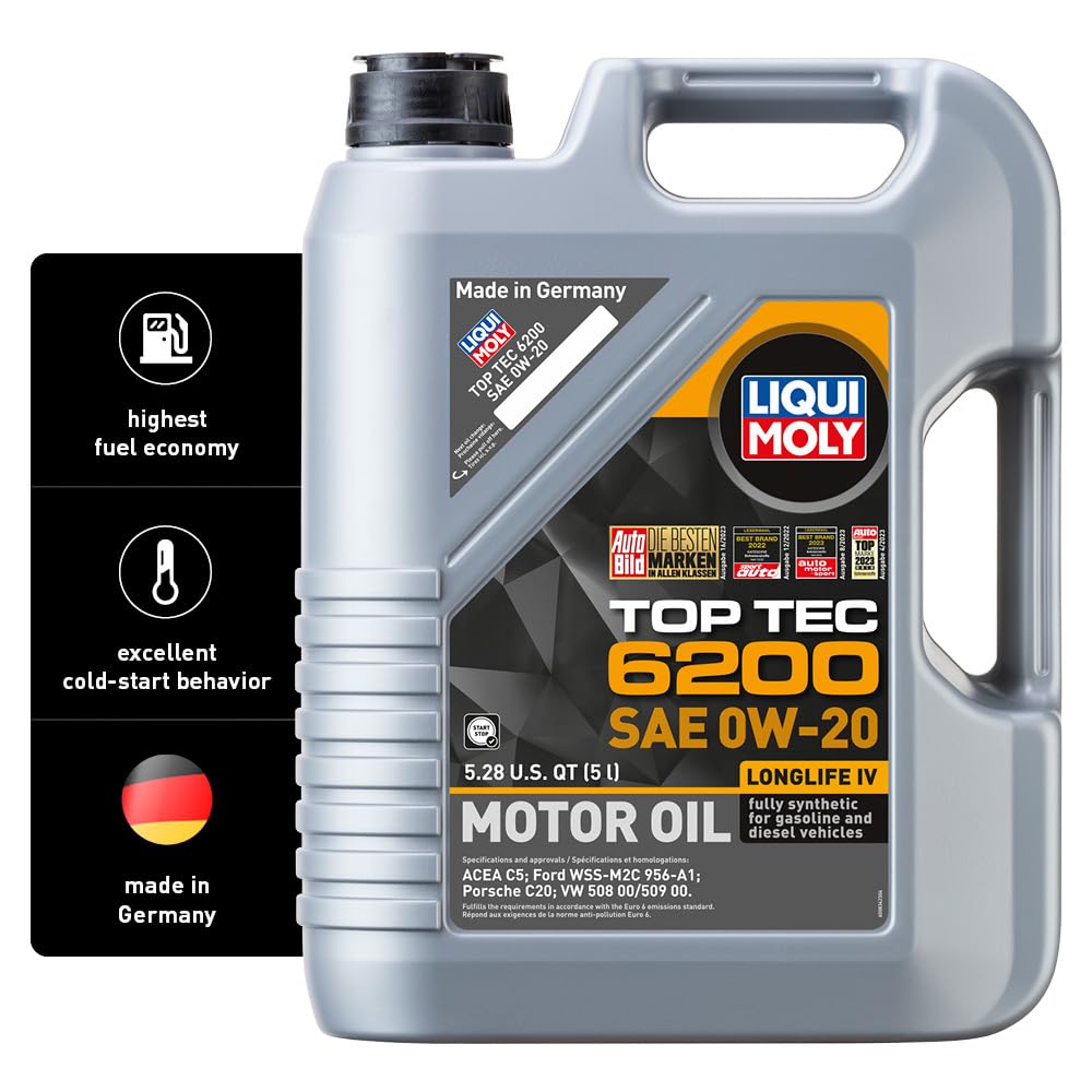 Top Tec LIQUI MOLY 6200 SAE 0W-20 | 5 L | Fully synthetic engine oil | SKU: 20238