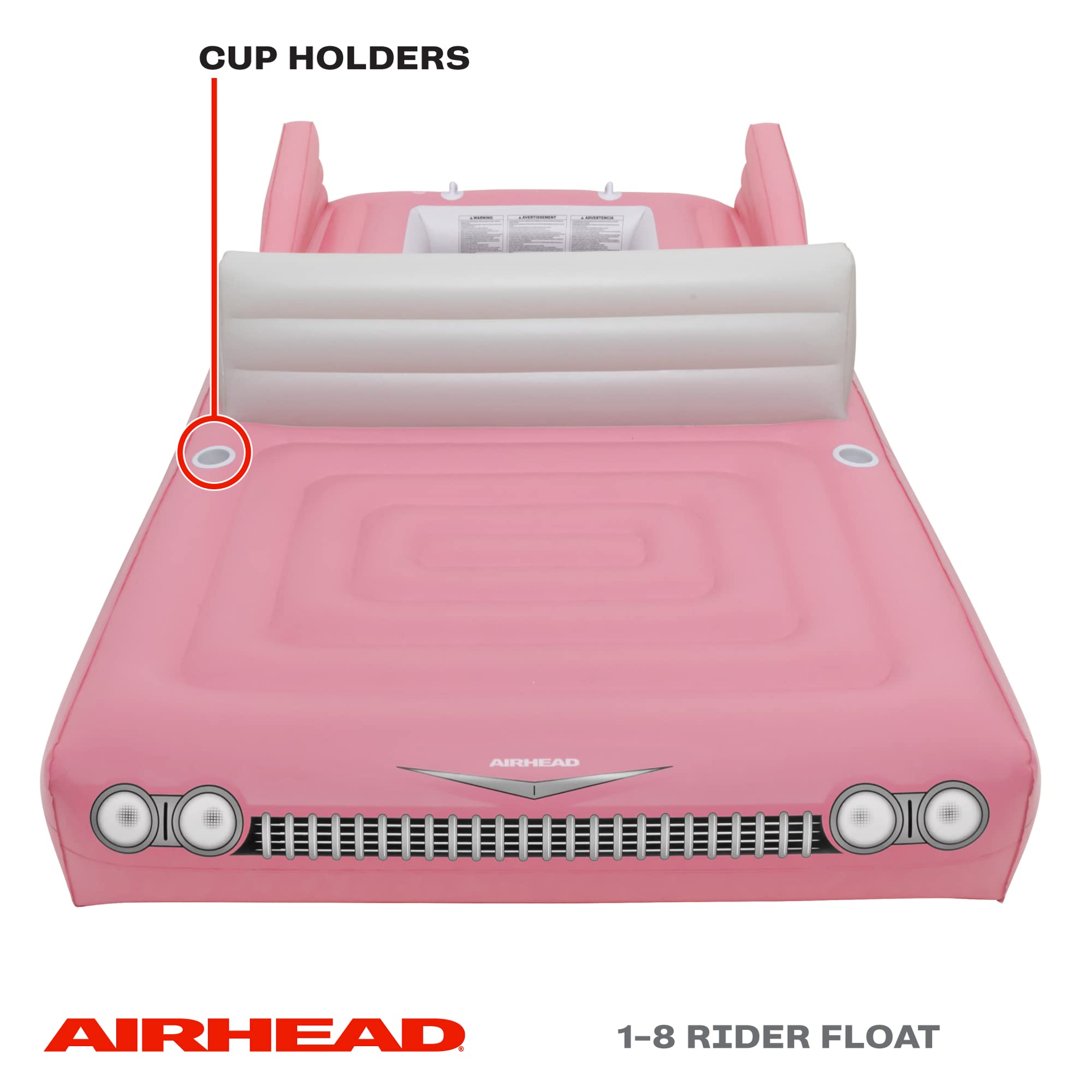 Airhead Lake Float Classic Cruiser, 1-8 Rider Car Lake Float
