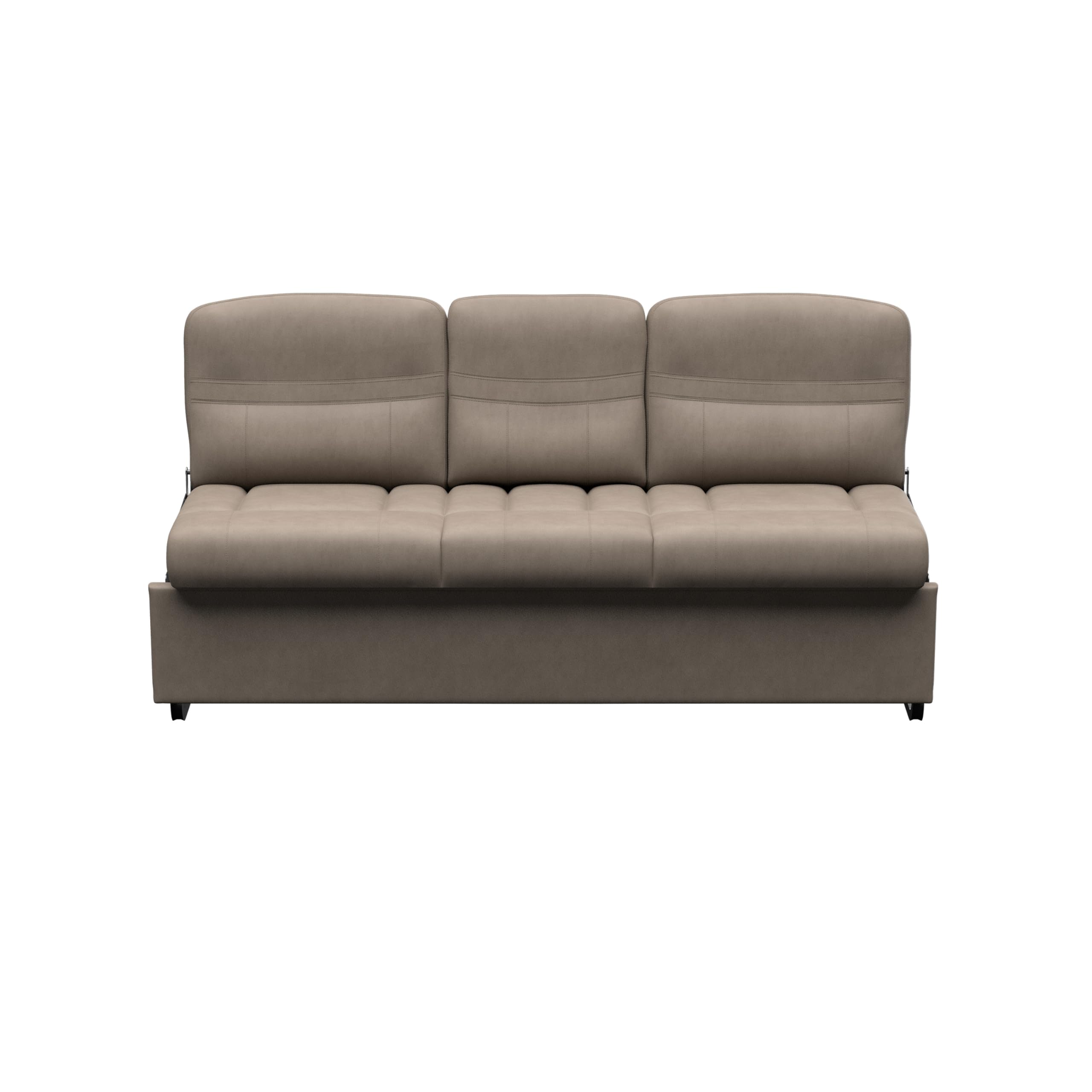 68" Thomas Payne Signature Driftwood RV Jackknife Sleeper Sofa with Matching Kickboard, Easy Transition, High-Density Foam Cushioning, Fold-Down Center, Dual Cupholders - 2024044397