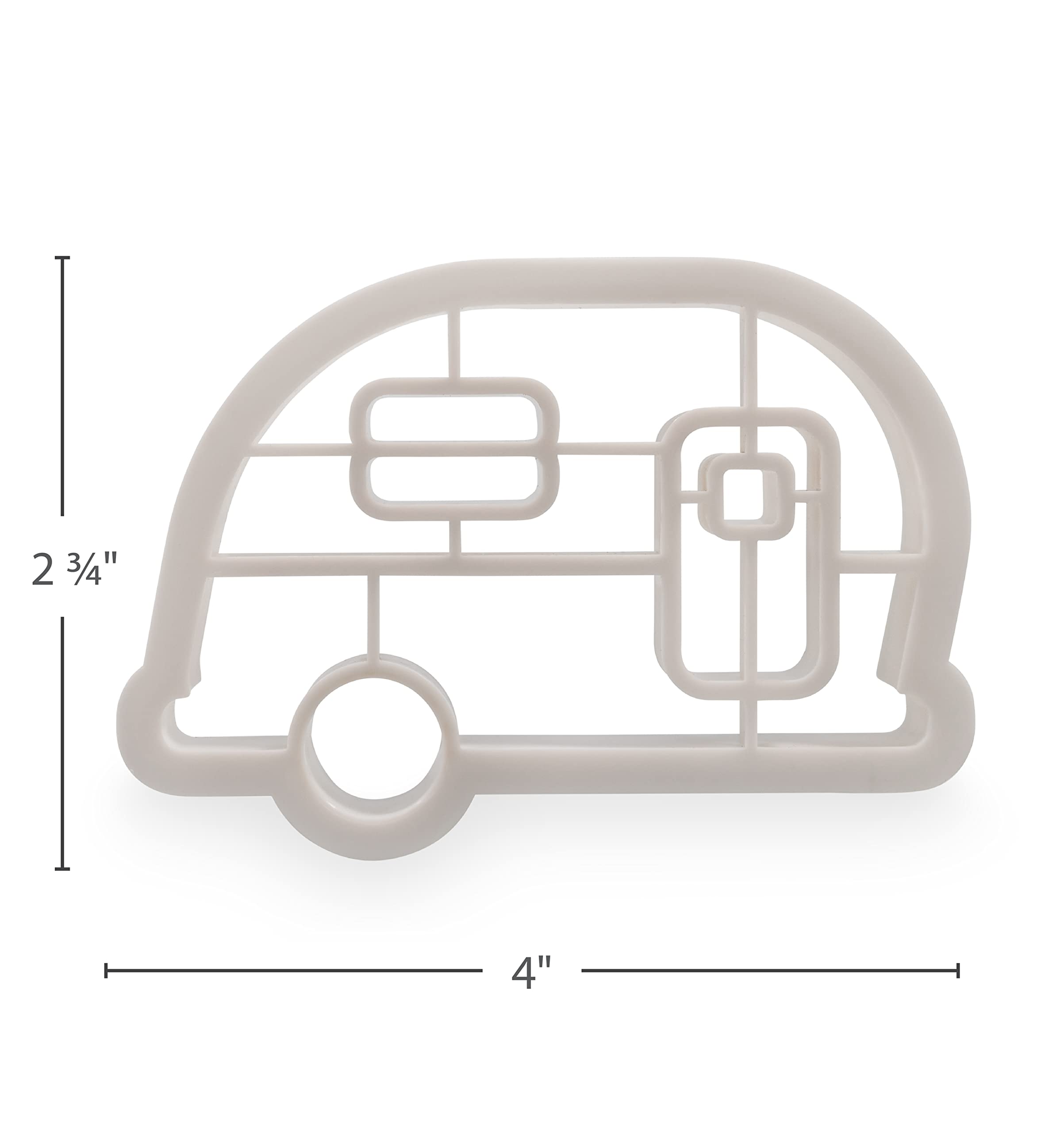 Camco Life is Better at The Campsite 53369 Cookie Cutters - Perfect for Making Decorative Cookies - Includes (1) Campfire and (1) RV Cookie Cutter, White
