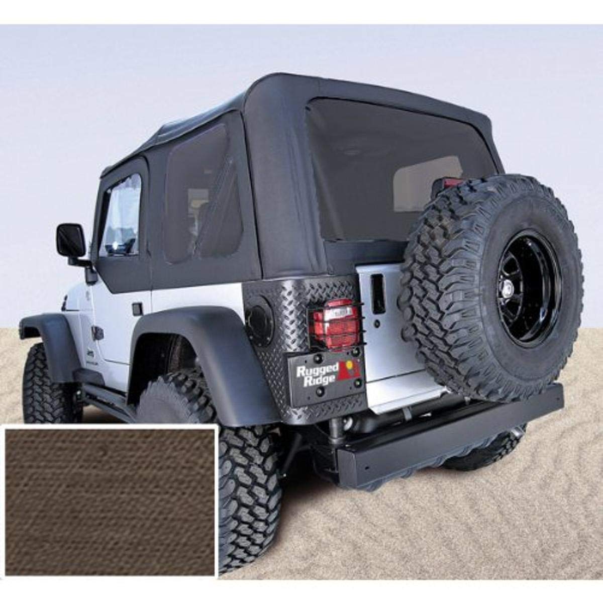 XHD Soft Top, Khaki, Tinted Windows | Rugged Ridge | 13730.36 | Fits 1997-2006 Jeep Wrangler TJ