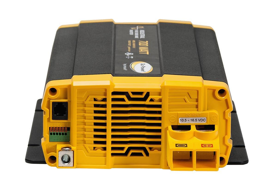 GP-ISW700-700W Go Power! Industrial Pure Sine Wave Inverter, 12V to 120V AC, Dual GFCI Outlets, PowerSave Mode, Overload Protection, Low-Profile Design, Ideal for Appliances & Sensitive Electronics