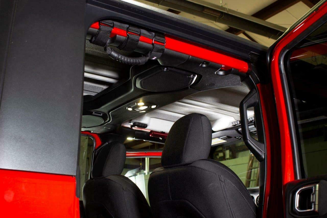 Black Fishbone Offroad Grab Handles with Straps