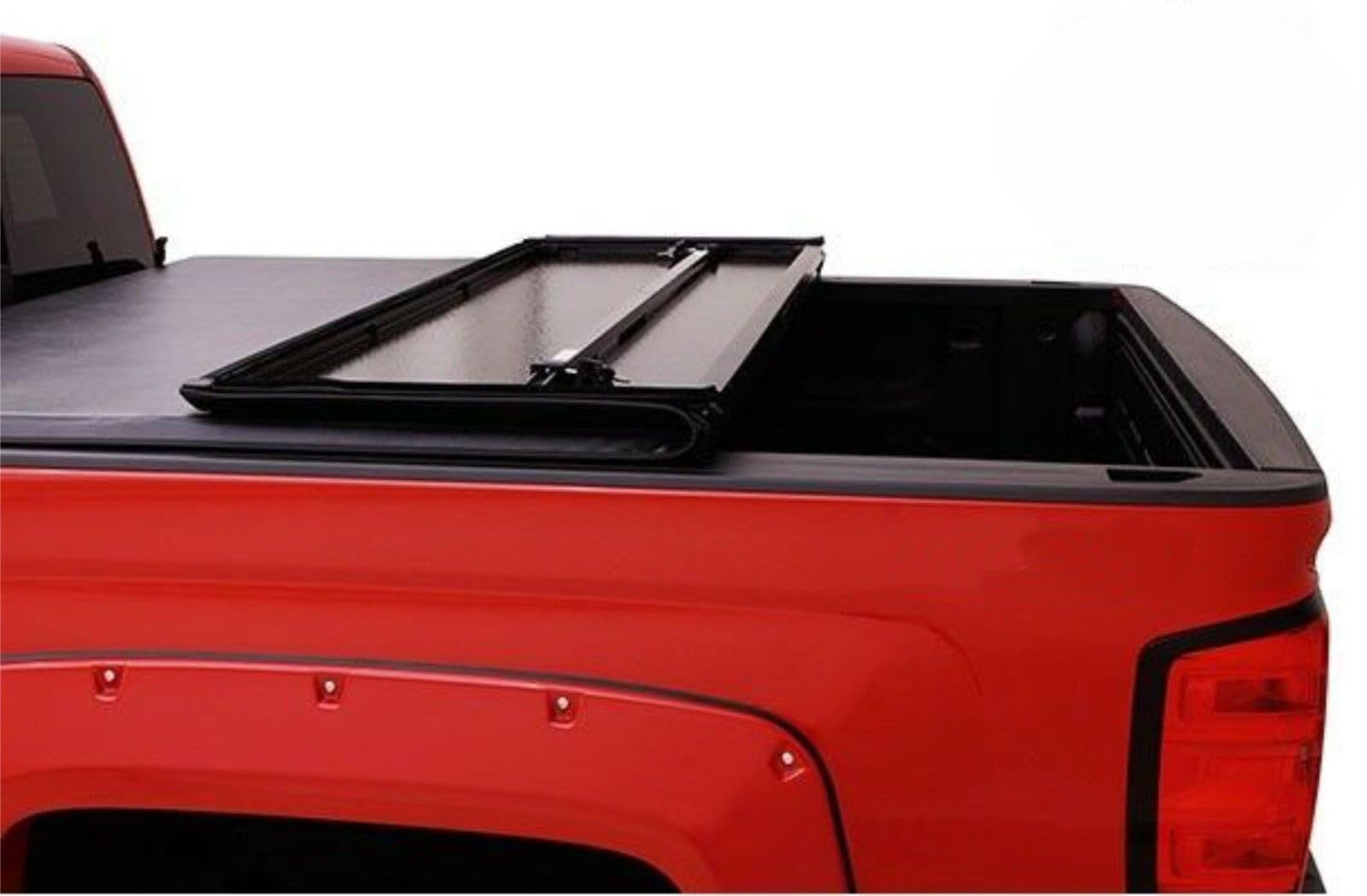 Premier Black Horse Hard Trifold Truck Bed Tonneau Cover Compatible with 2014-2018 Chevrolet Silverado 1500 6.5ft Bed -PHT-GM22