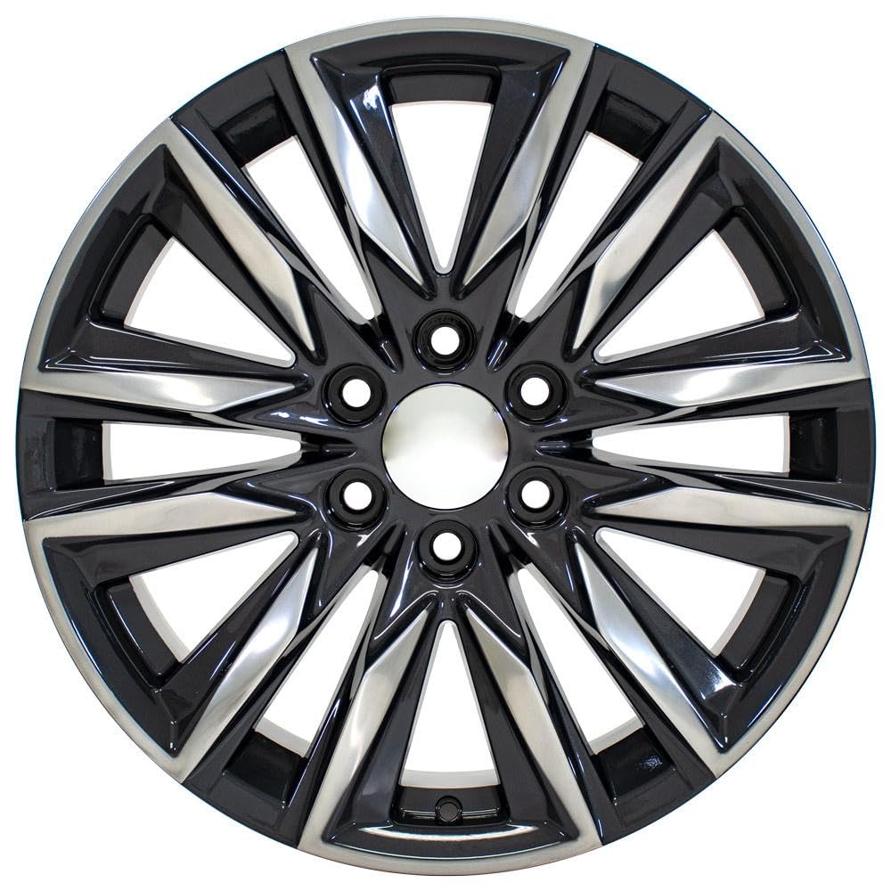 20 Inch OE Wheels CA91 Rim Fits Escalade Sport Style 20x9 Gloss Gunmetal with Polished Face - Hollander 4869 (1)