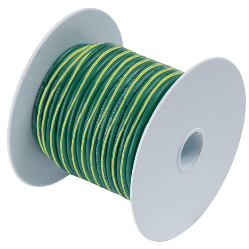 Marine Grade Ancor 109310 Electrical Primary Tinned Copper Boat Wiring (10-Gauge, Green with Yellow Stripe, 100-Feet)
