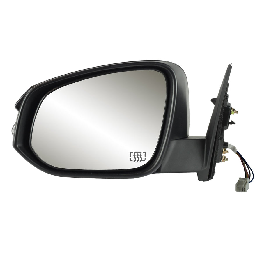 Mirror Driver Side for Toyota Highlander, textured black w/PTM cover, w/signal, foldaway, w/o blind spot detection, Heated Power