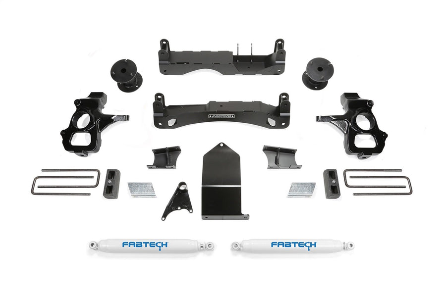 Fabtech K1116 Lift System Basic w/Shocks 4 in. Lift w/Rear Performance Shocks System w/Shocks