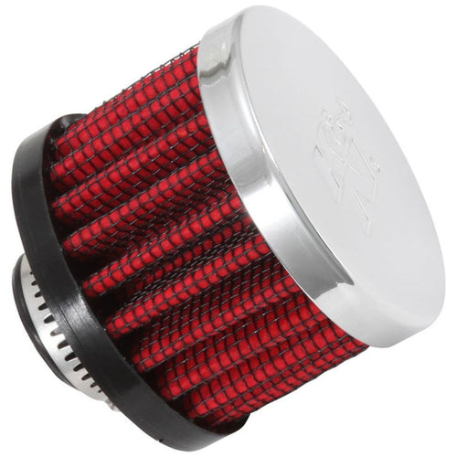 K&N Air Filter/Breather Vent: High Performance, Premium, Washable, Replacement Engine Filter: Flange Diameter: 0.5 in, Filter Height: 1.5 in, Flange Length: 0.4375 in, Shape: Breather, 62-1330
