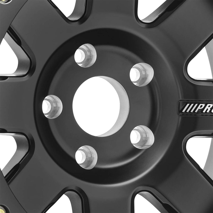 Pro Comp Wheels Black Trilogy Race Wheel with Brushed Finish (17 x 9. inches /5 x 4 inches, -6 mm Offset)
