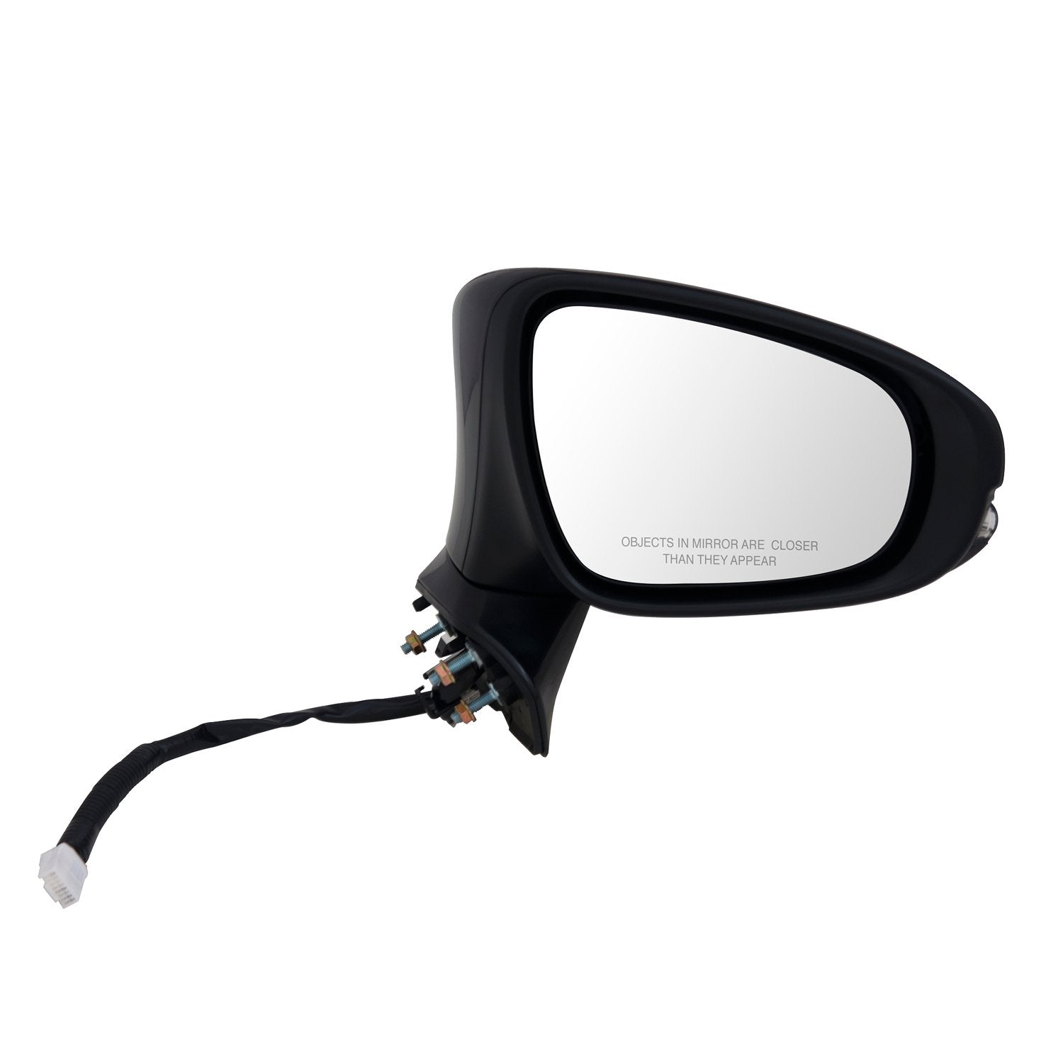 Fit System Mirror Passenger Side for Lexus ES350, ES300h, Black, PTM, w/Turn Signal, Puddle lamp, Foldaway, w/o auto dimming, Heated Power