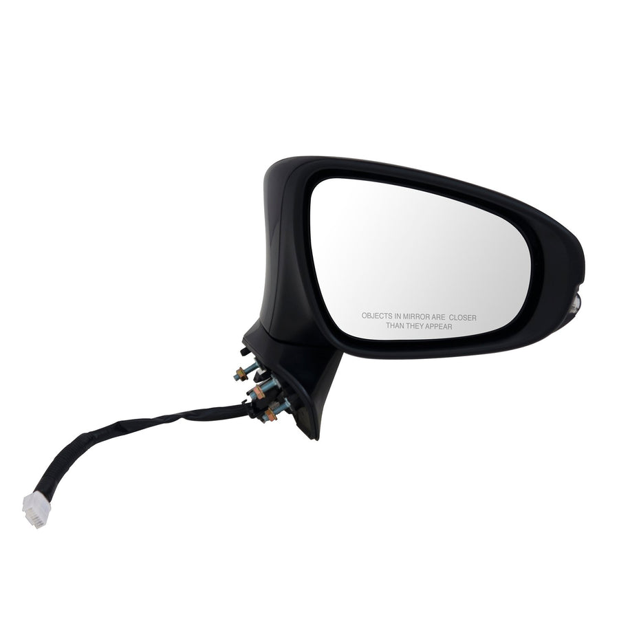 Fit System Mirror Passenger Side for Lexus ES350, ES300h, Black, PTM, w/Turn Signal, Puddle lamp, Foldaway, w/o auto dimming, Heated Power