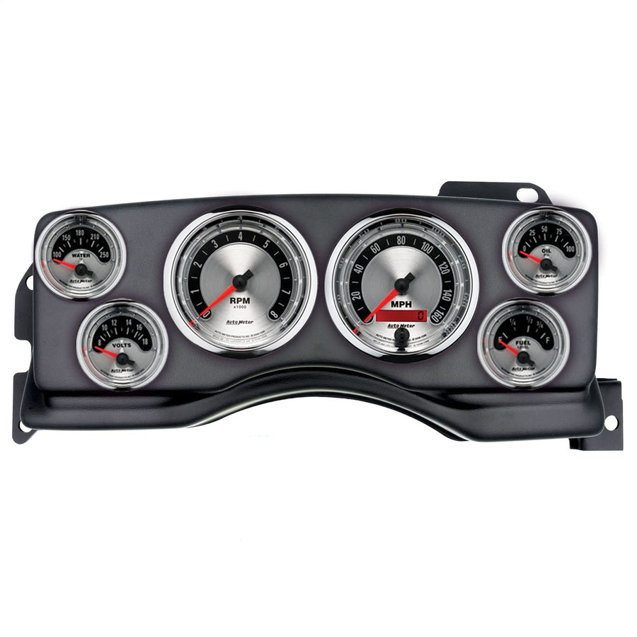 AutoMeter Dash Kit Direct Fit, (3 3/8" X2, 2 1/16" X4), Ford Mustang 90-93, American Muscle (2927-01)