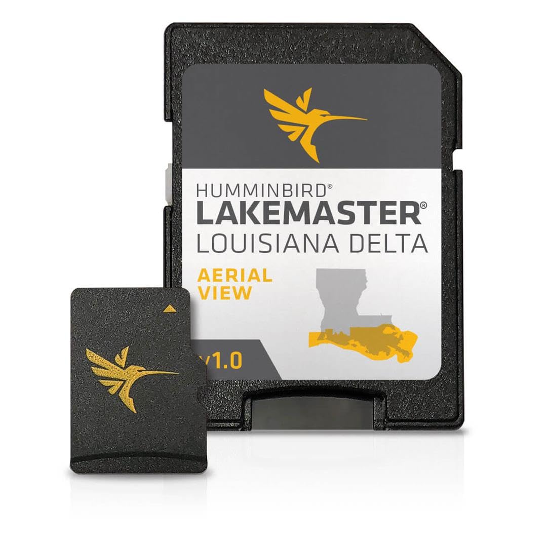 LakeMaster Humminbird Louisiana Delta Aerial View V1 (Legacy) Map SD Card for Fish Finders