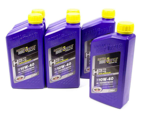 HPS 10W-40 Royal Purple Synthetic Motor Oil with Synerlec Additive Technology - 1 Quart, (Case of 6)