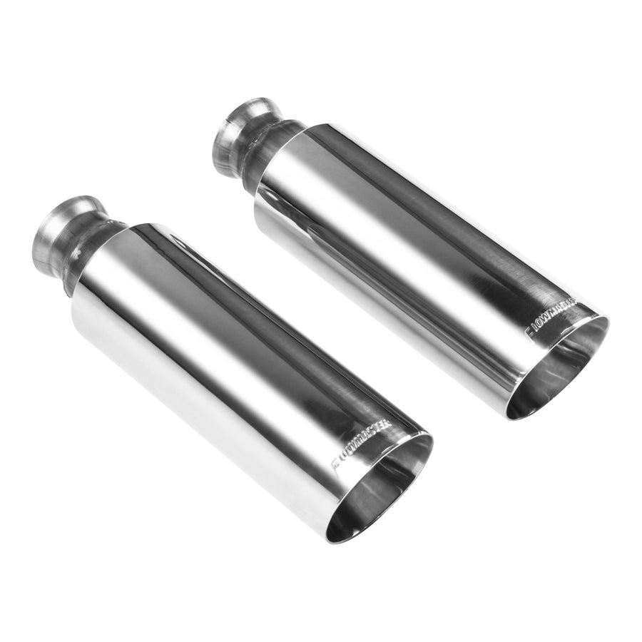 Flowmaster Exhaust Tip 15356 4 Inch Angle Cut Polished 304 Stainless Steel Direct Fit Compatible with 2009-2024 Classic Body RAM 1500 5.7L Hemi with Factory Dual Exhaust
