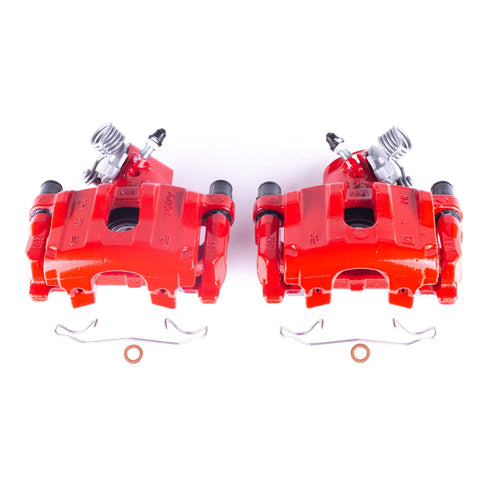 Power Stop S2954A Rear Pair of High-Temp Red Powder Coated Calipers For Mazda 3, Mazda 3 Sport, Volvo C30, Volvo C70, Volvo S40, Volvo V50 [Model Specific]