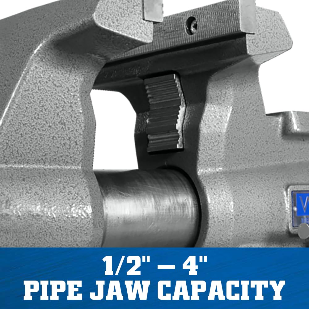 8" Jaw Width Wilton Mechanics Pro Bench Vise, 8-1/2" Jaw Opening, 4-1/2" Throat (Model 880M)