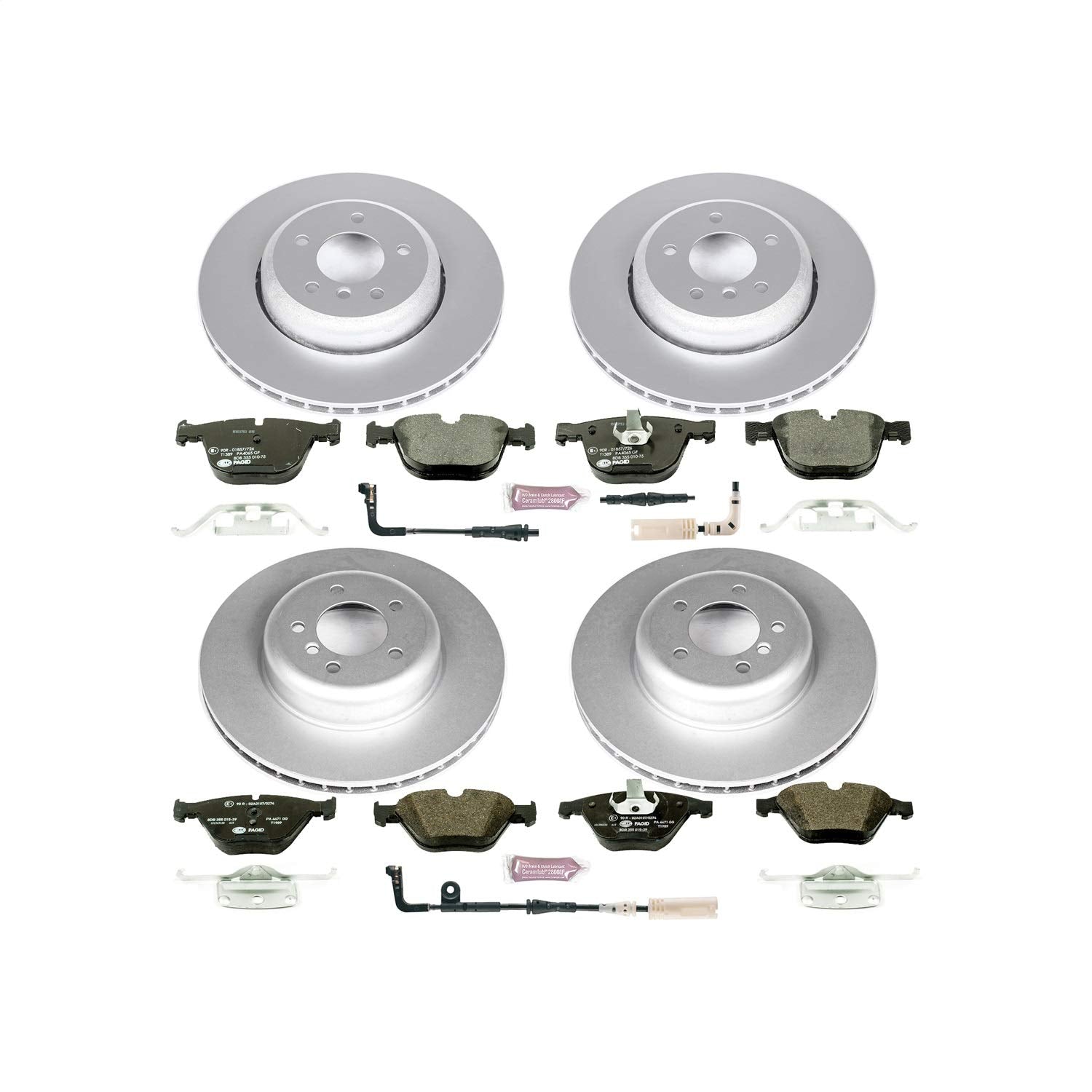 Power Stop ESK2877 Euro-Stop Brake Kit Front & Rear For BMW 535i 2008-2010, BMW 545i 2004-2005, BMW 550i 2006-2010, BMW 645Ci 2004-2005, BMW 650i 2006-2010 [Model Specific]