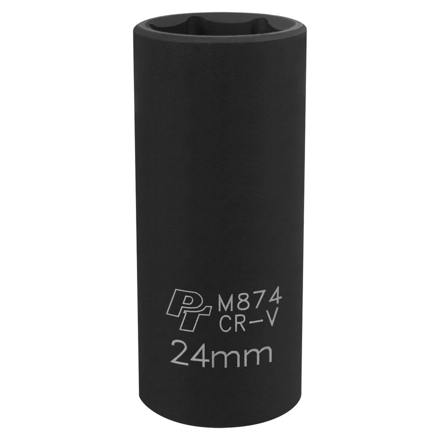 M874 Performance Tool 1/2 Drive 6pt Impact Socket, 24mm