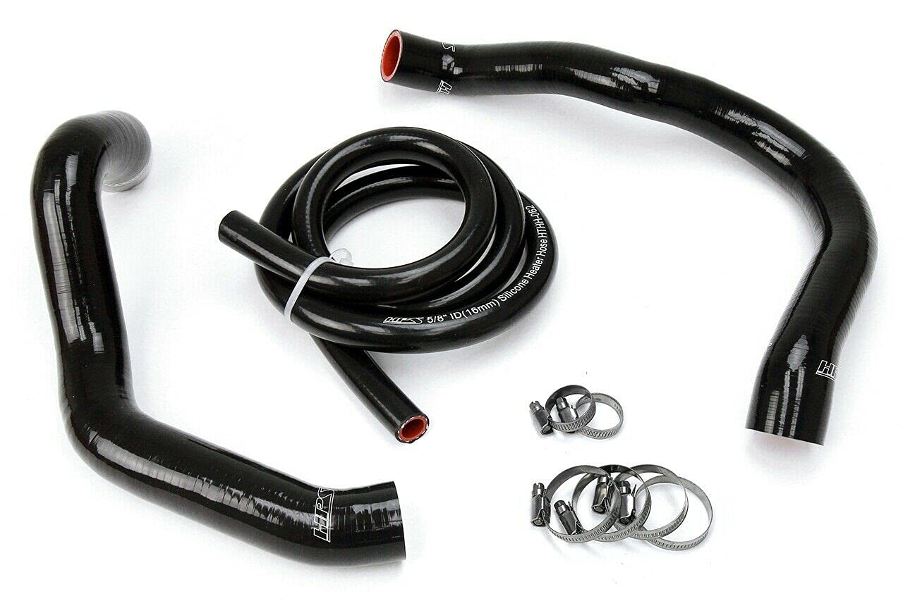 Black HPS 57-1338-BLK Reinforced Silicone Radiator + Heater Hose Kit for Jeep 91-01 Ch
