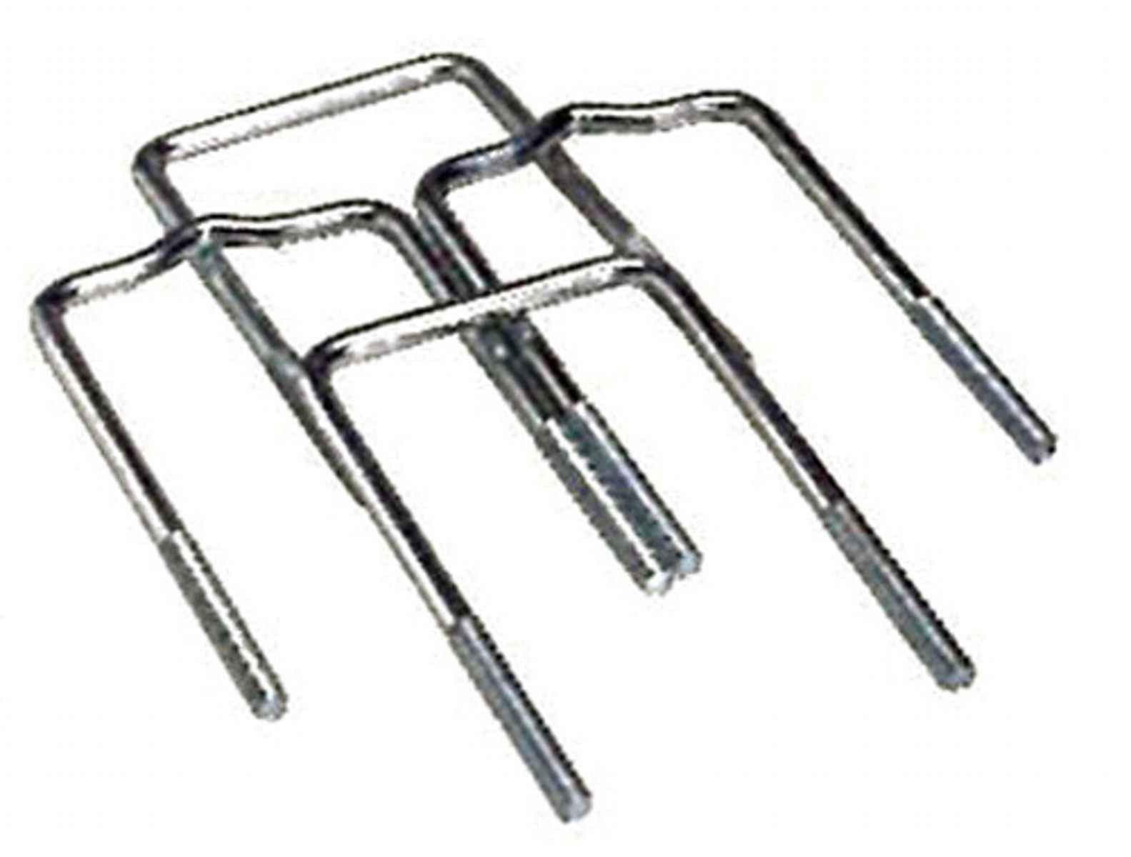 11416 CE Smith Straight (2) & Formed (2) Square U-Bolt Kit - 3/8" x 3-1/2" x 6"