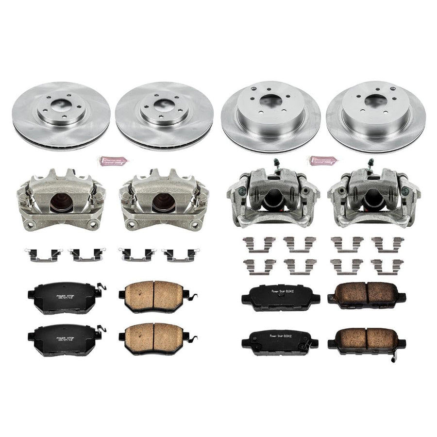 Power Stop KCOE2767 1-Click OE Replacement Brake Kit with Calipers For Nissan Murano Autospecialty 2003-2005 [Model Specific]