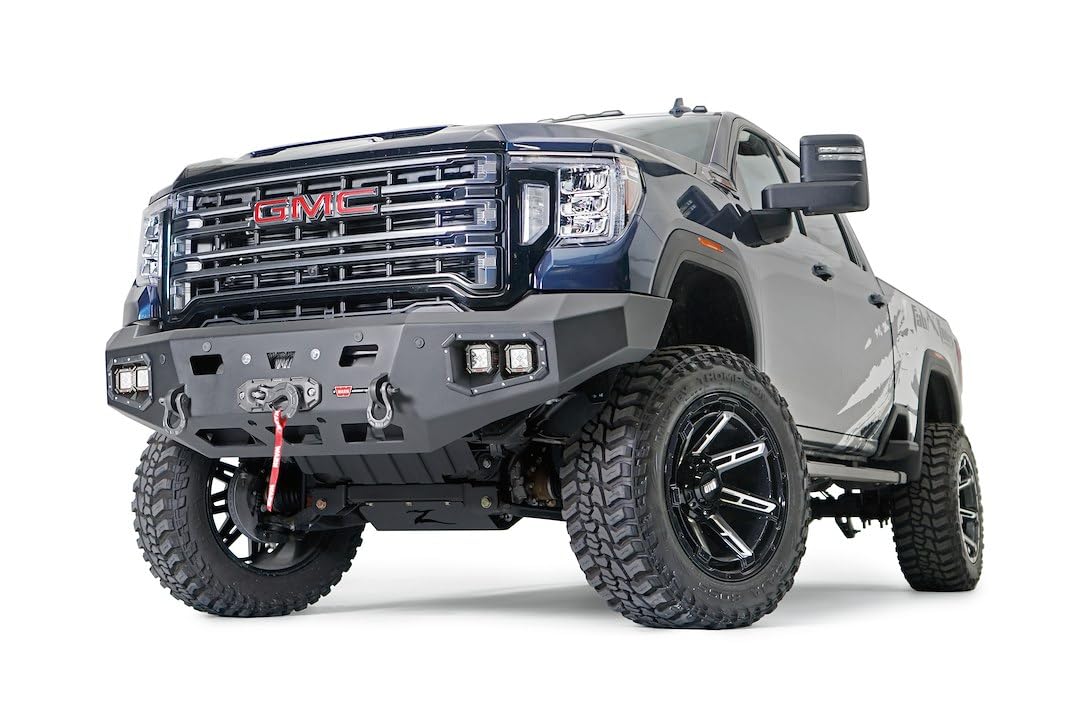 Ascent WARN 107177 Front Bumper without Grille Guard Tube, Fits: GMC Sierra HD 2500/3500 (2020-Current)