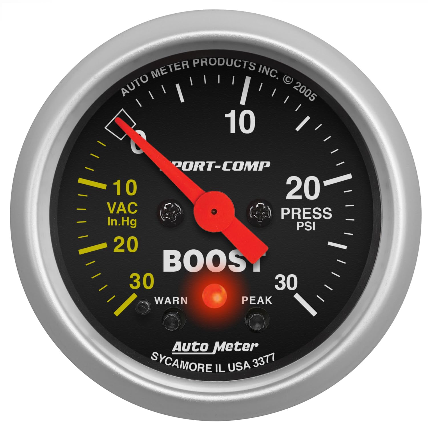 Auto Meter Sport-Comp Electric Boost/Vacuum Gauge 3377