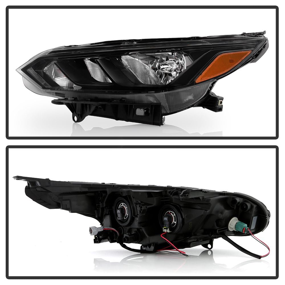 Nissan Sentra 20-21 Spyder (xTune) Halogen Headlight - Low Beam-H11(Included) ; High Beam-H9(Included); Signal-3157(Included) - OE Set Black